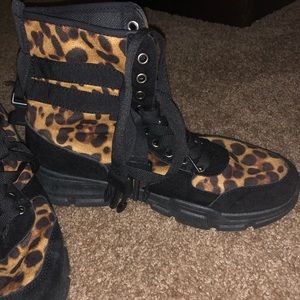 Animal print boots